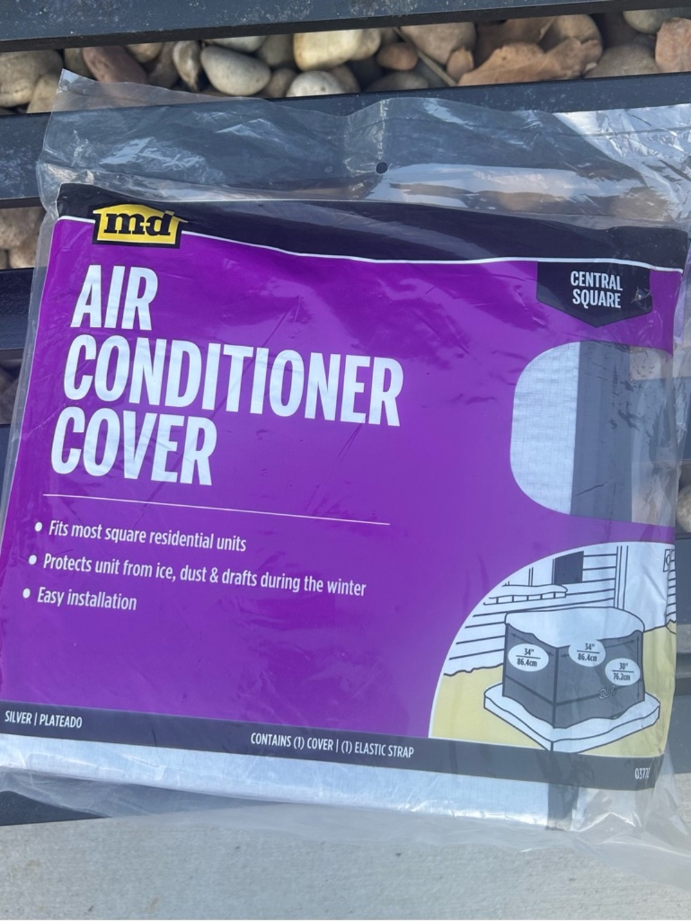 md Central Square Air Conditioner Cover - black/Silver